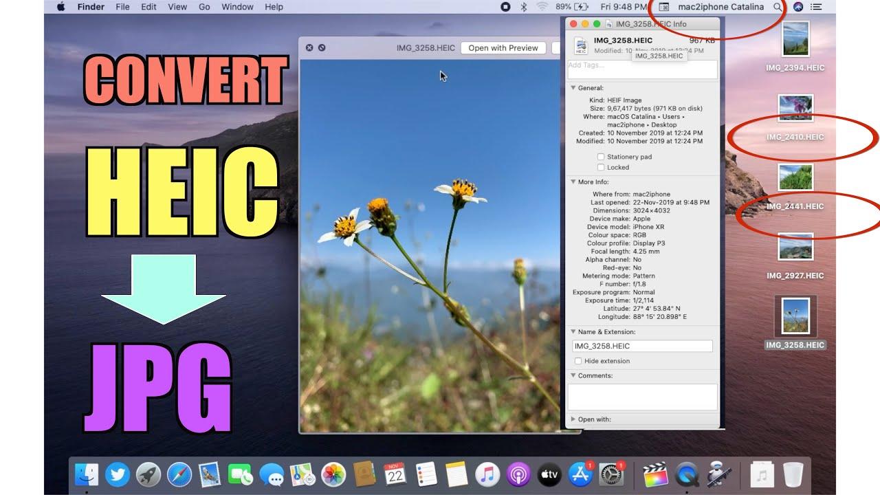 Convert HEIC to JPG on Mac