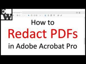 How to Redact in Adobe