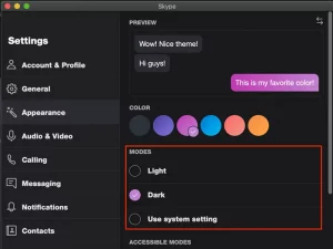 How to Change Skype Color