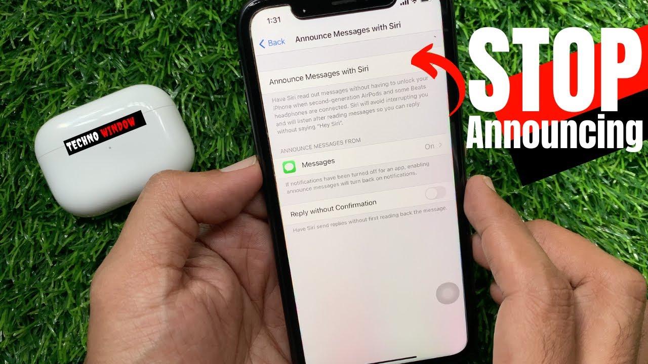 how to turn off announce messages on Airpods