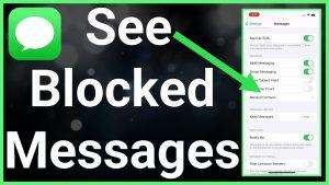 How to see blocked messages on iPhone
