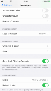 How to see blocked messages on iPhone