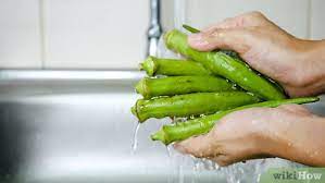 Wash and Dry Okra