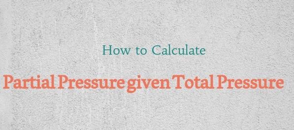 How to find partial pressure
