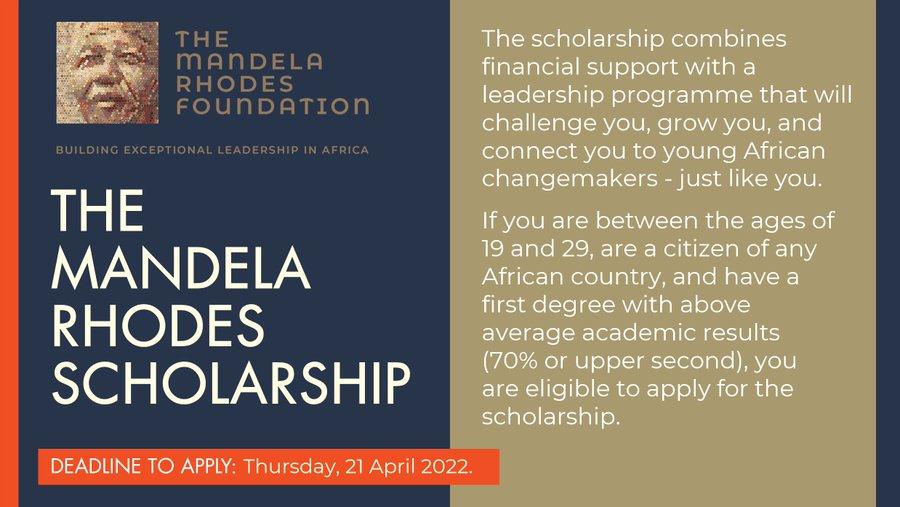 Fully Funded Mandela Rhodes Foundation (MRF) Postgraduate Scholarships